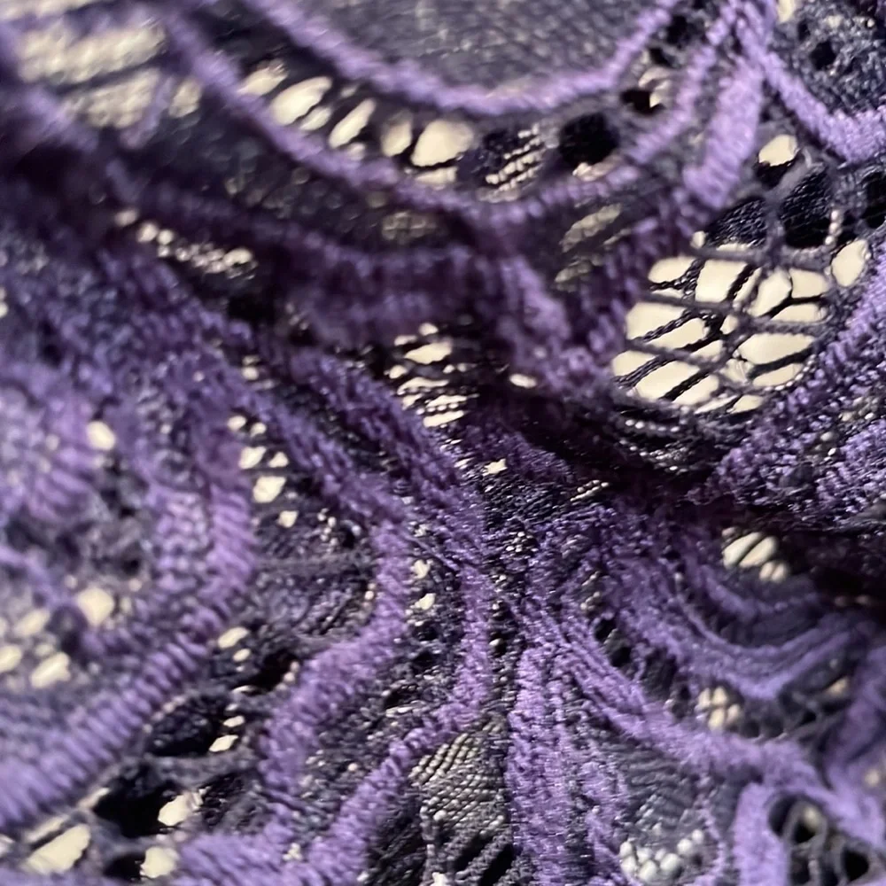 LuLaRoe‎ Women’s Purple Lace Kimono Shaw/cover up Jacket  Small - Picture 3 of 5